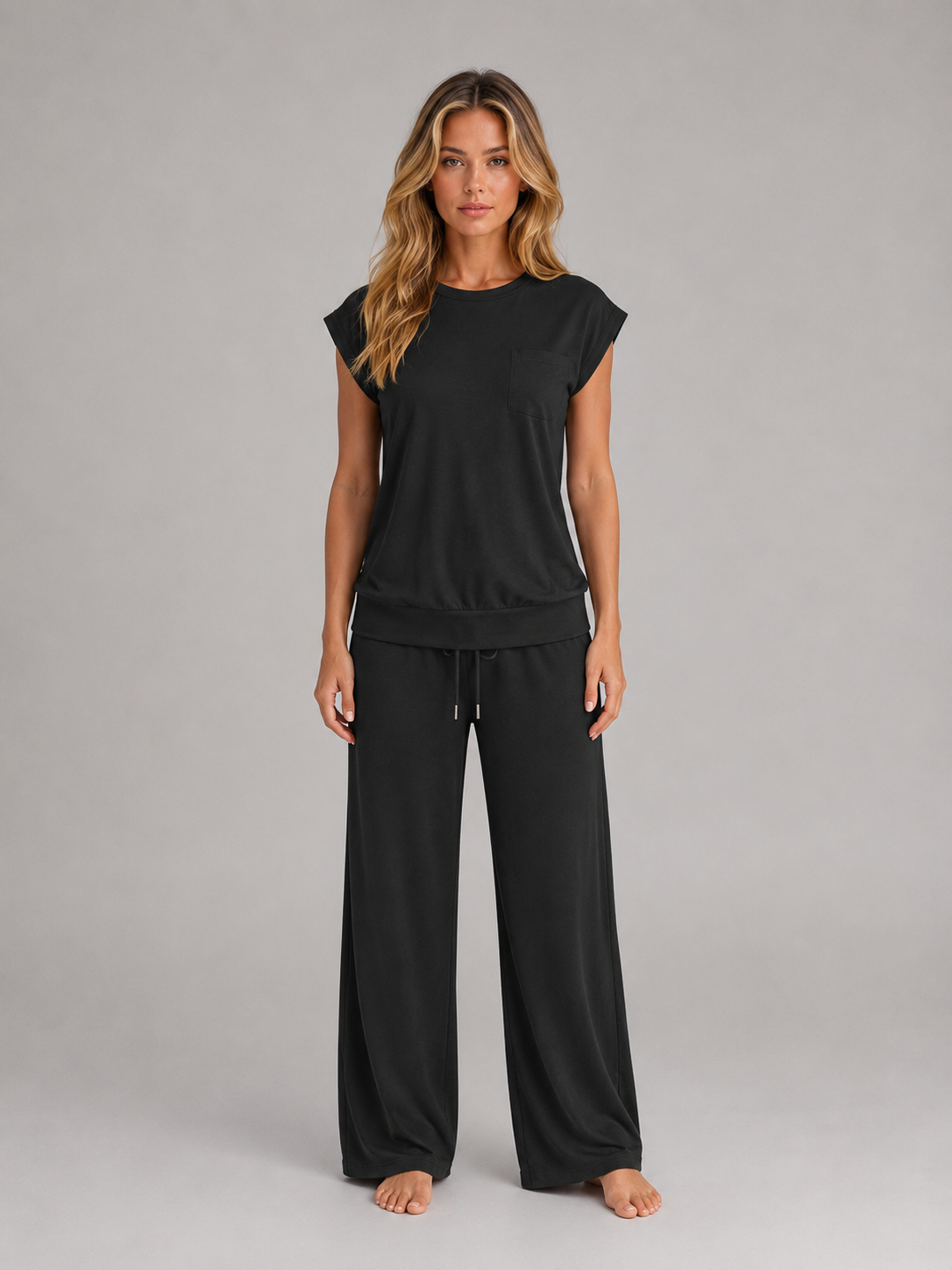 Women's Two-Piece Wide Leg Lounge Set