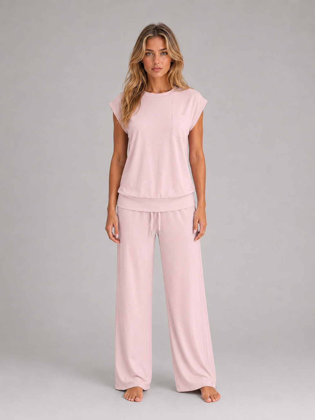 Women's Two-Piece Wide Leg Lounge Set