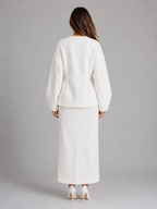 Women's Two-Piece Peplum Jacket Skirt Set