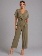 Women's Wrap-Front Two-Piece Set for Relaxed Summer Style