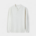 Knit Henley Shirt Long Sleeve Regular Fit for Men