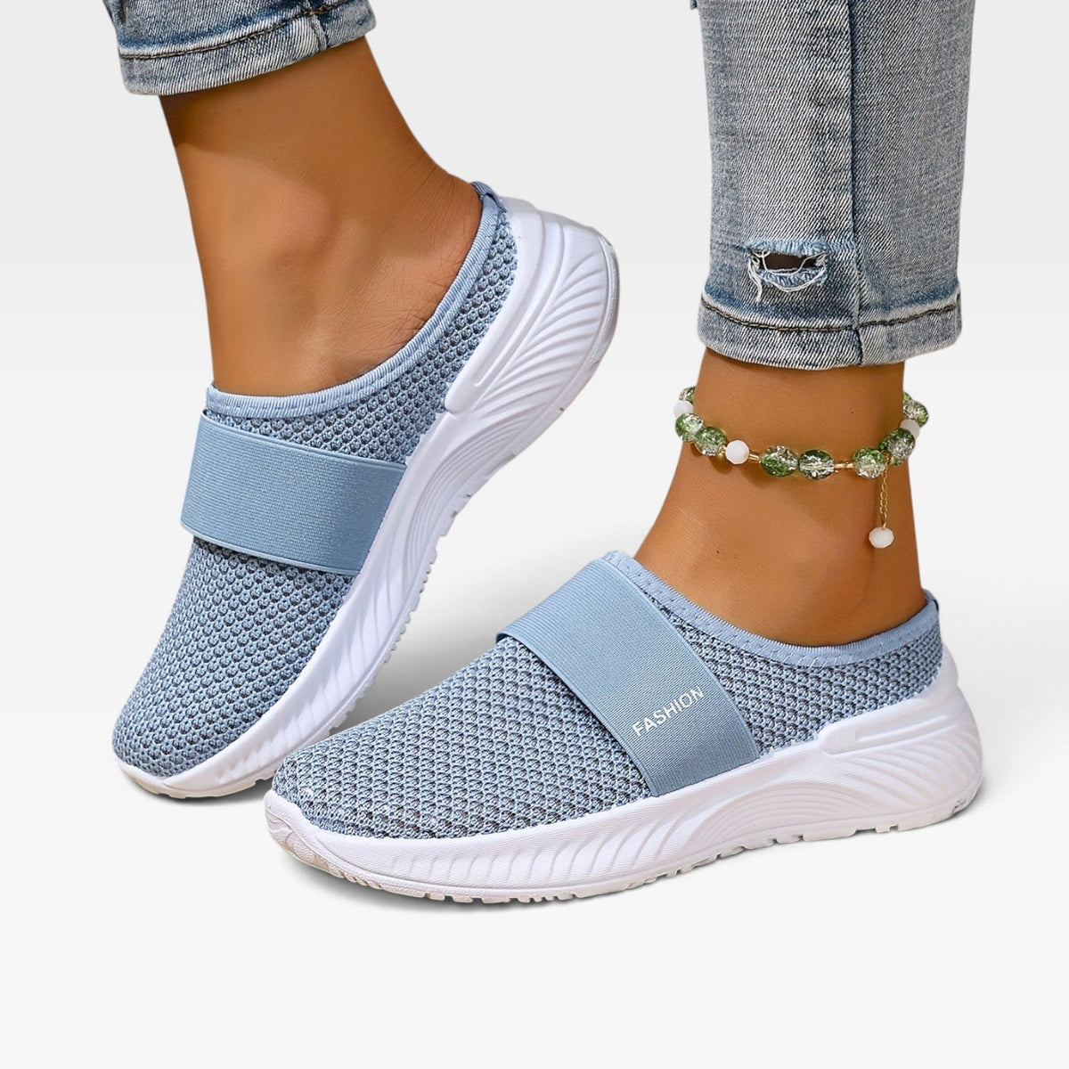 Women's Knit Slip-On Trainers with Cushioned Comfort