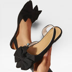 Women's Pointed-Toe Slingback Flats with Bow