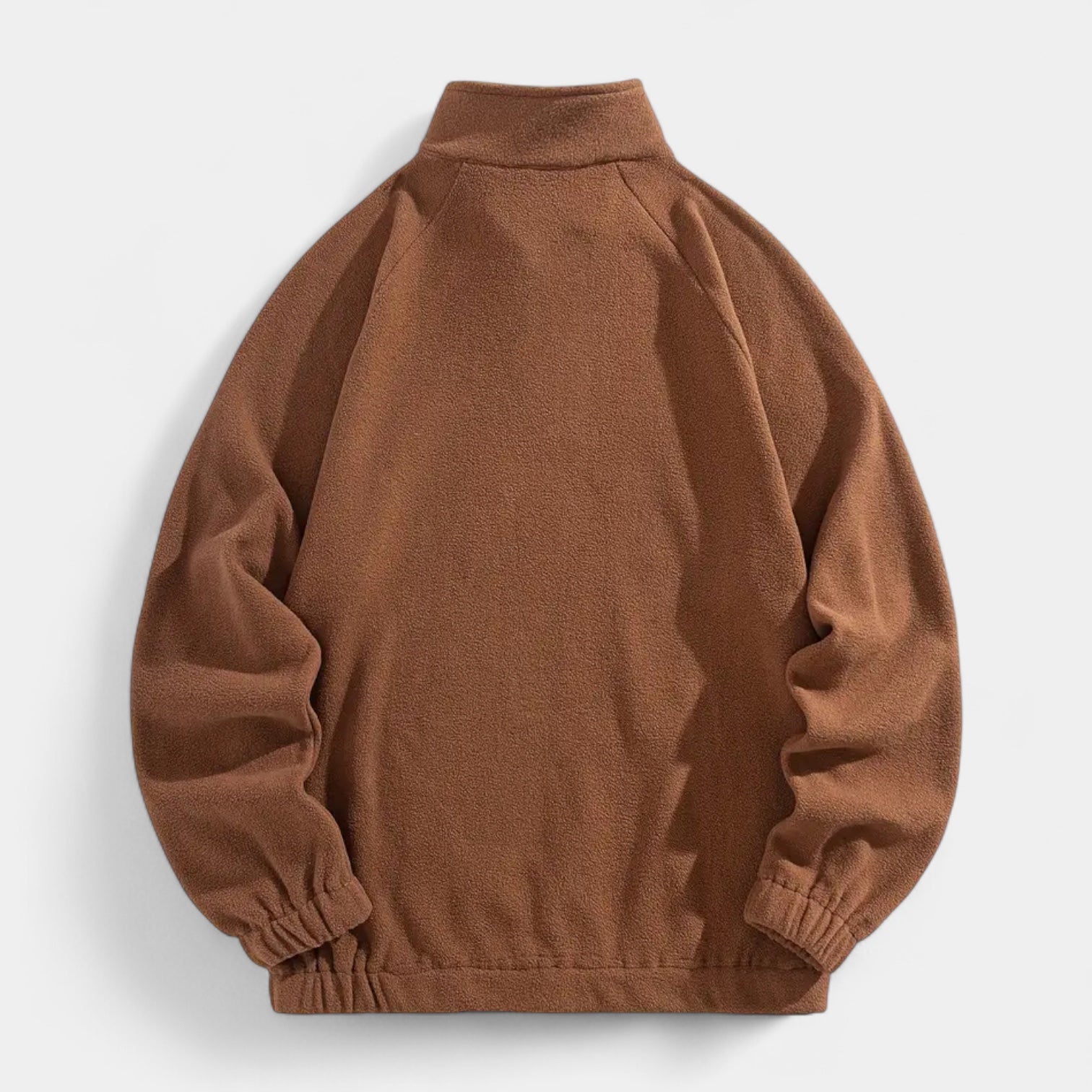 Fleece Half-Zip Pullover Embroidered Relaxed Fit for Men