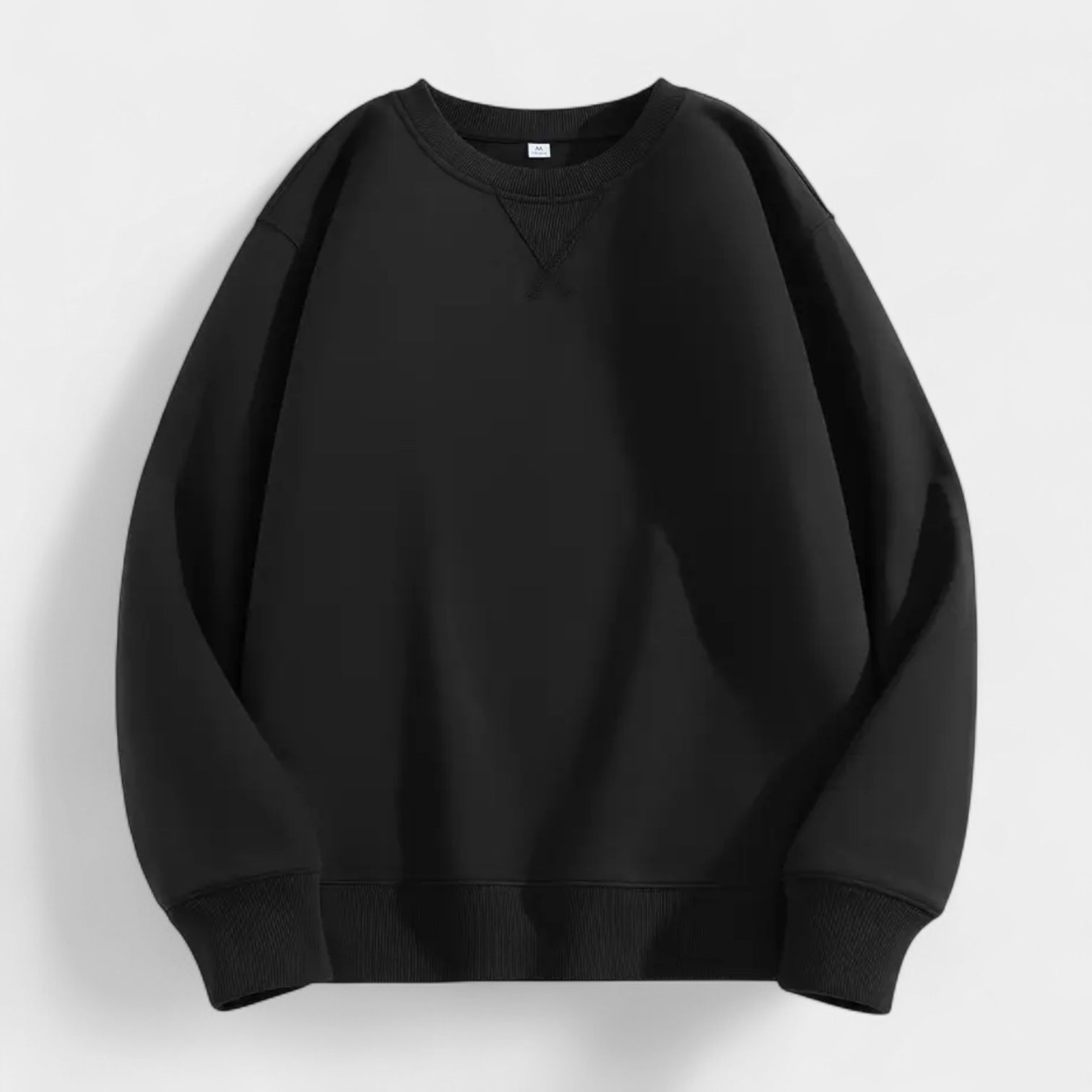 Crew Neck Cotton Blend Sweatshirt Regular Fit for Men