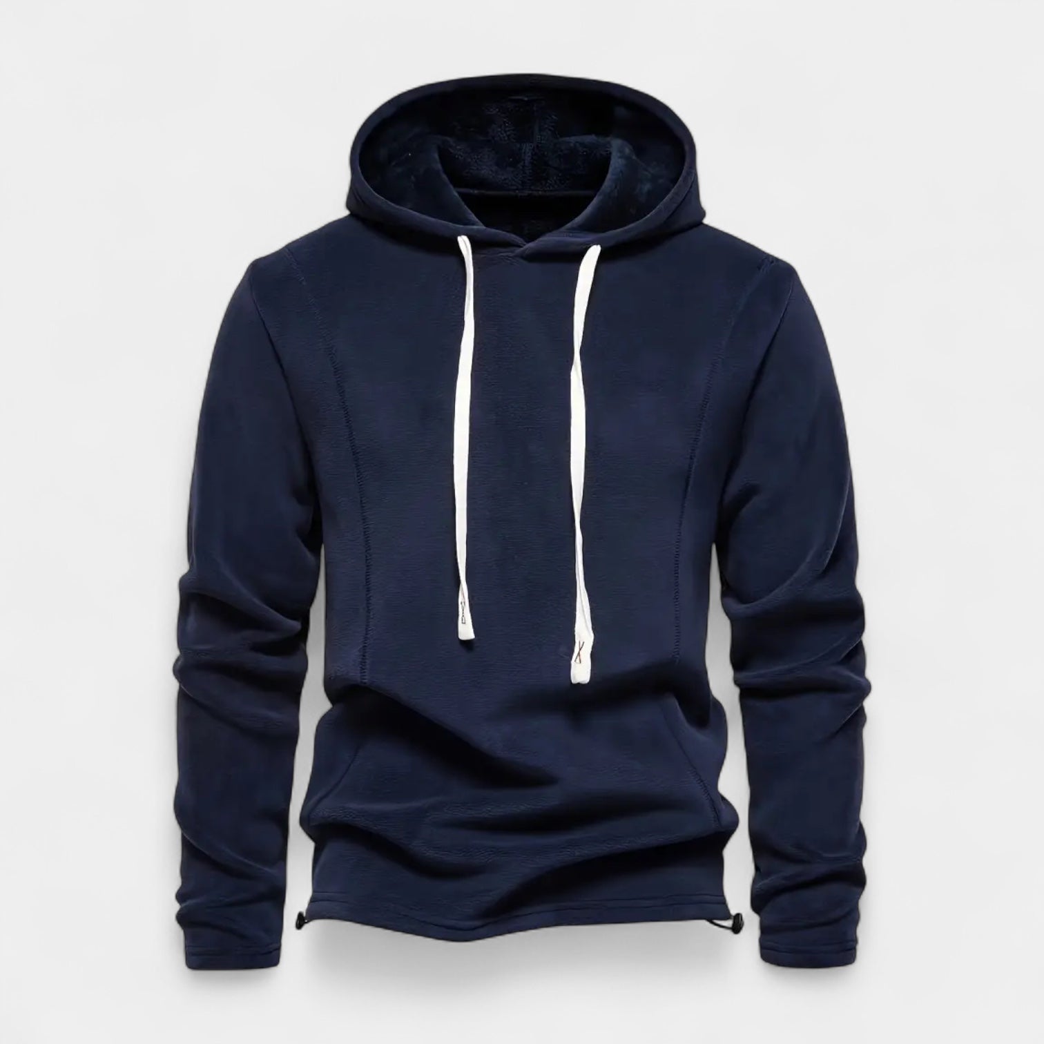 Midweight Fleece Hoodie Drawstring Regular Fit for Men