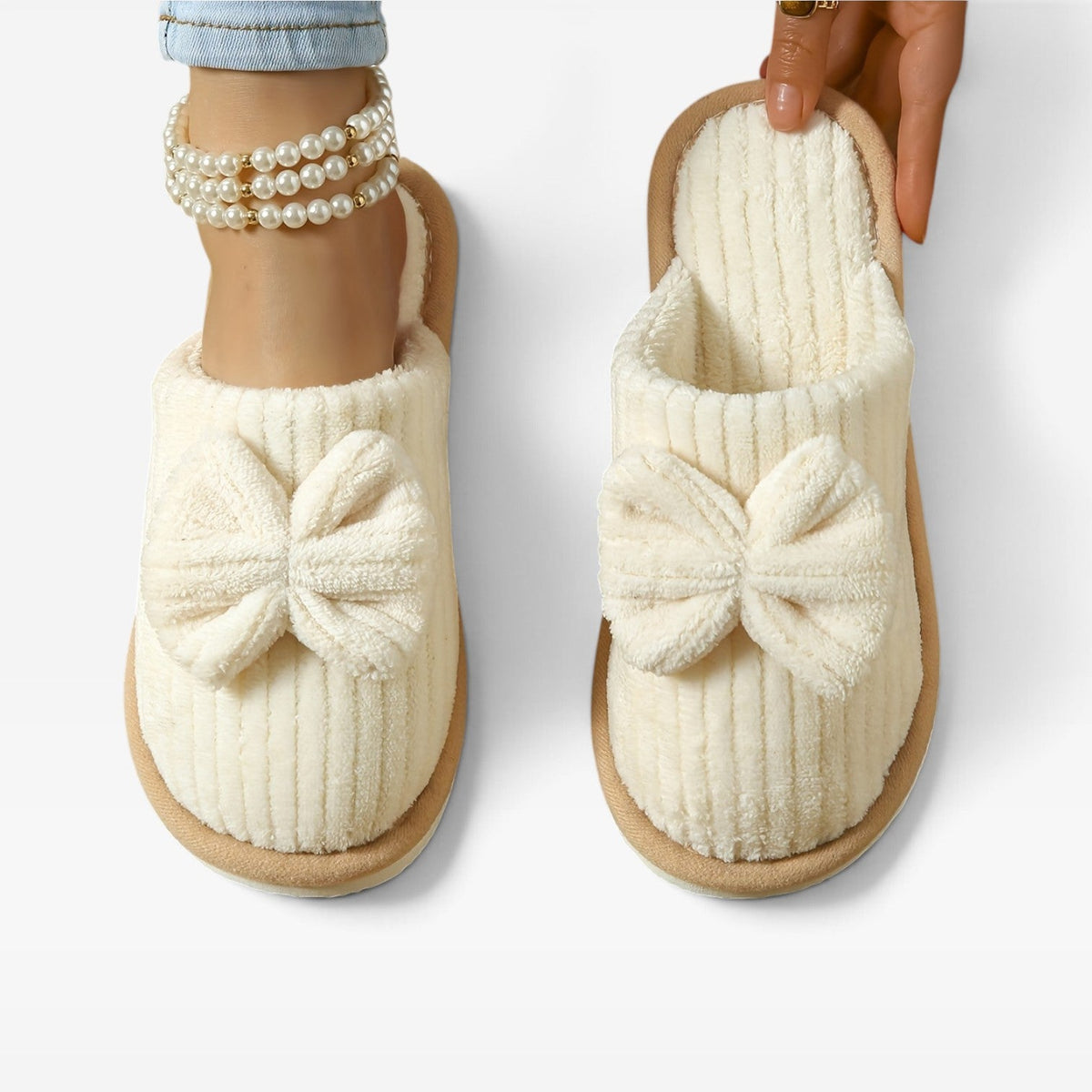 Women's Fleece-Lined Slippers with Cushioned Comfort