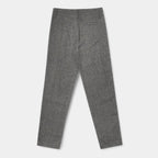 Wool-Blend Pleated Trousers Relaxed Straight Fit for Men