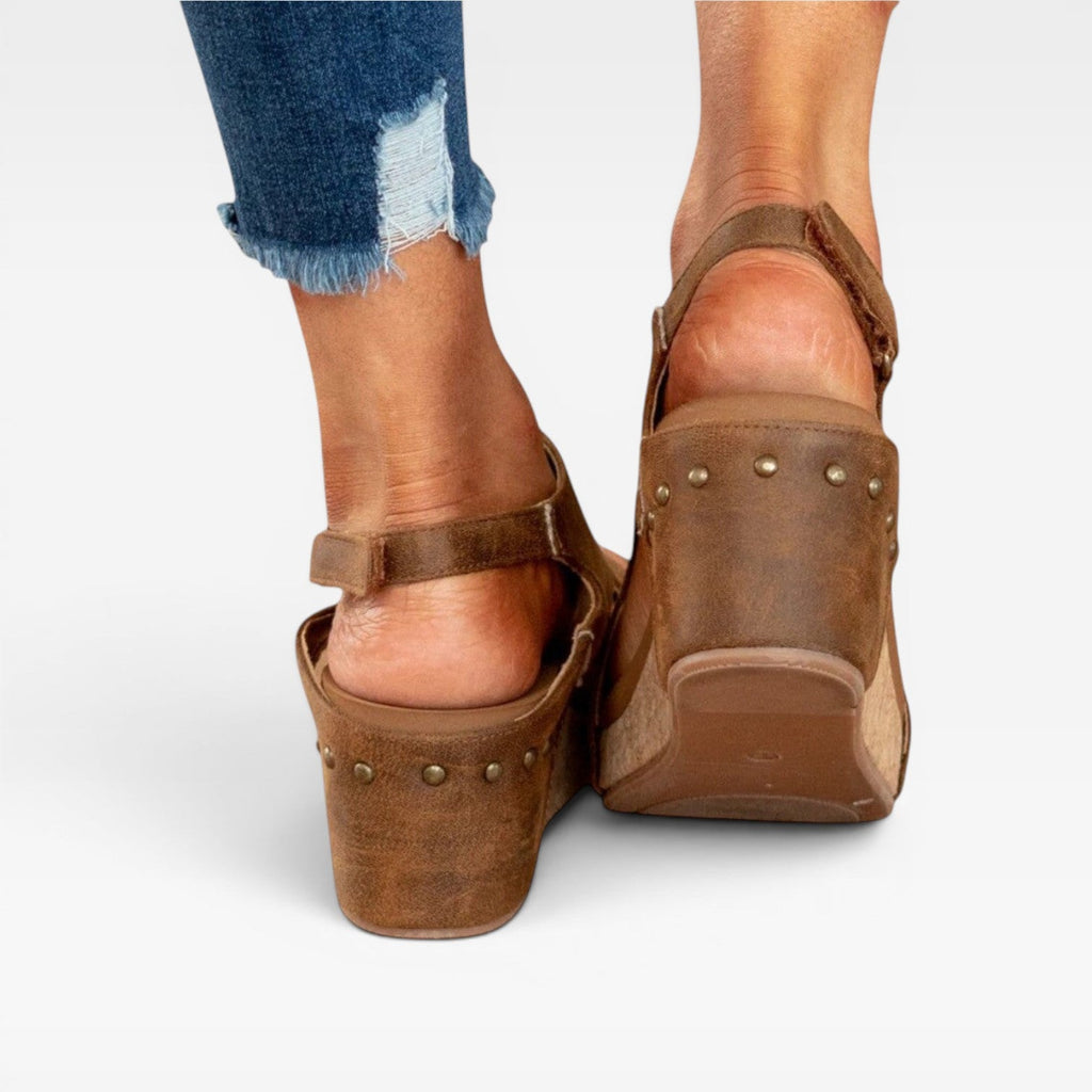 Women's Cork Wedge Platform Sandals