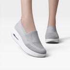 Women's Breathable Knit Slip-On Platform Trainers