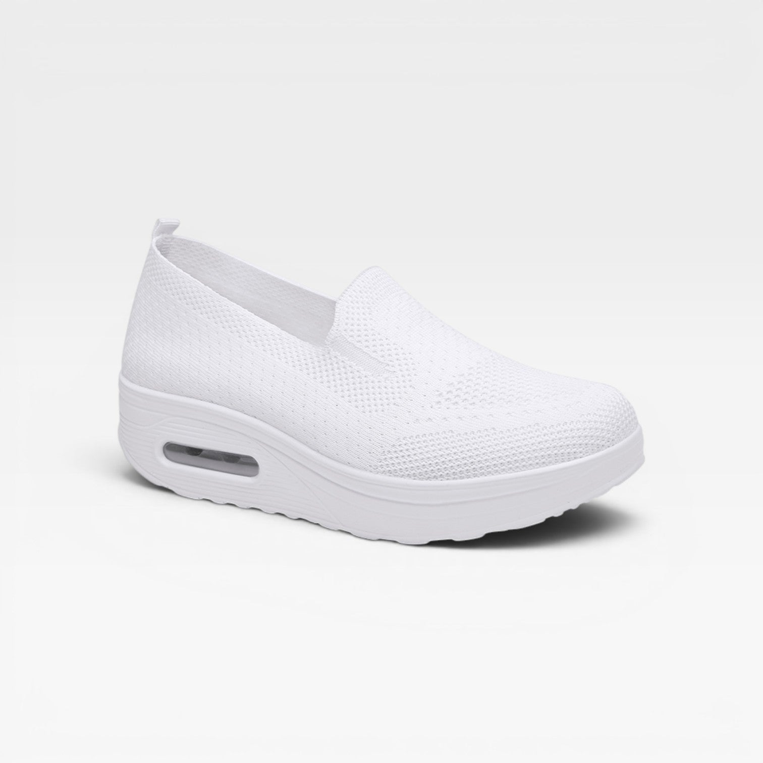 Women's Breathable Knit Slip-On Platform Trainers