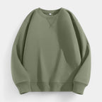 Crew Neck Cotton Blend Sweatshirt Regular Fit for Men