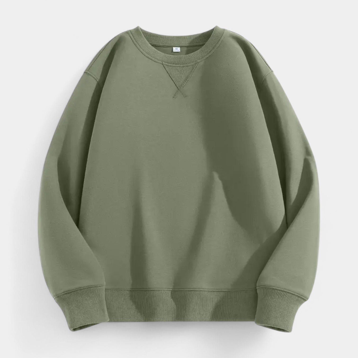Crew Neck Cotton Blend Sweatshirt Regular Fit for Men