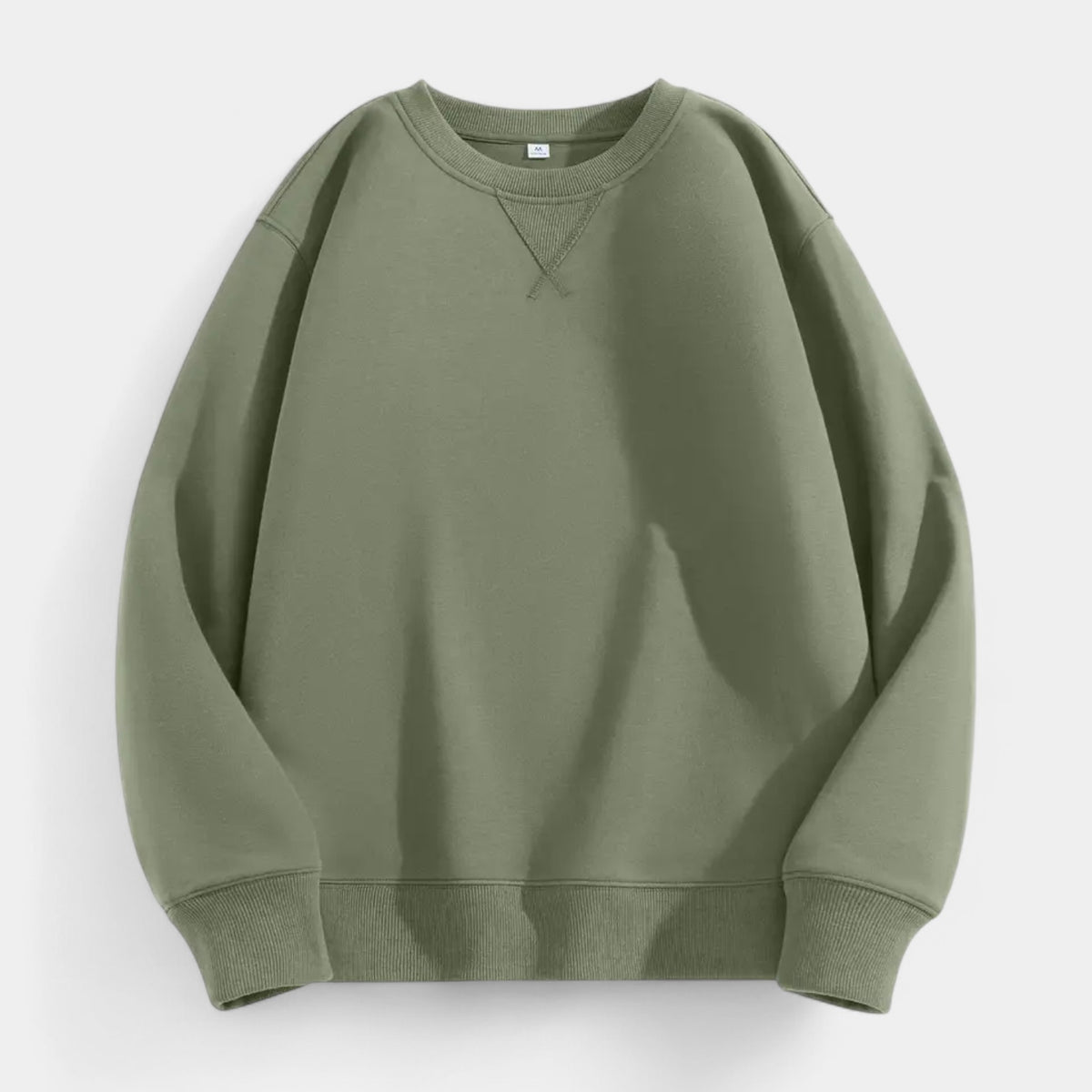 Crew Neck Cotton Blend Sweatshirt Regular Fit for Men