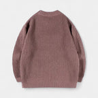 Crew Neck Ribbed Knit Sweater Regular Fit for Men