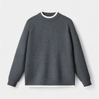 Mock Neck Ribbed Knit Sweater Regular Fit for Men