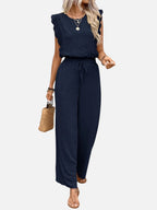 Women's Two-Piece Set with Wide Leg Trousers