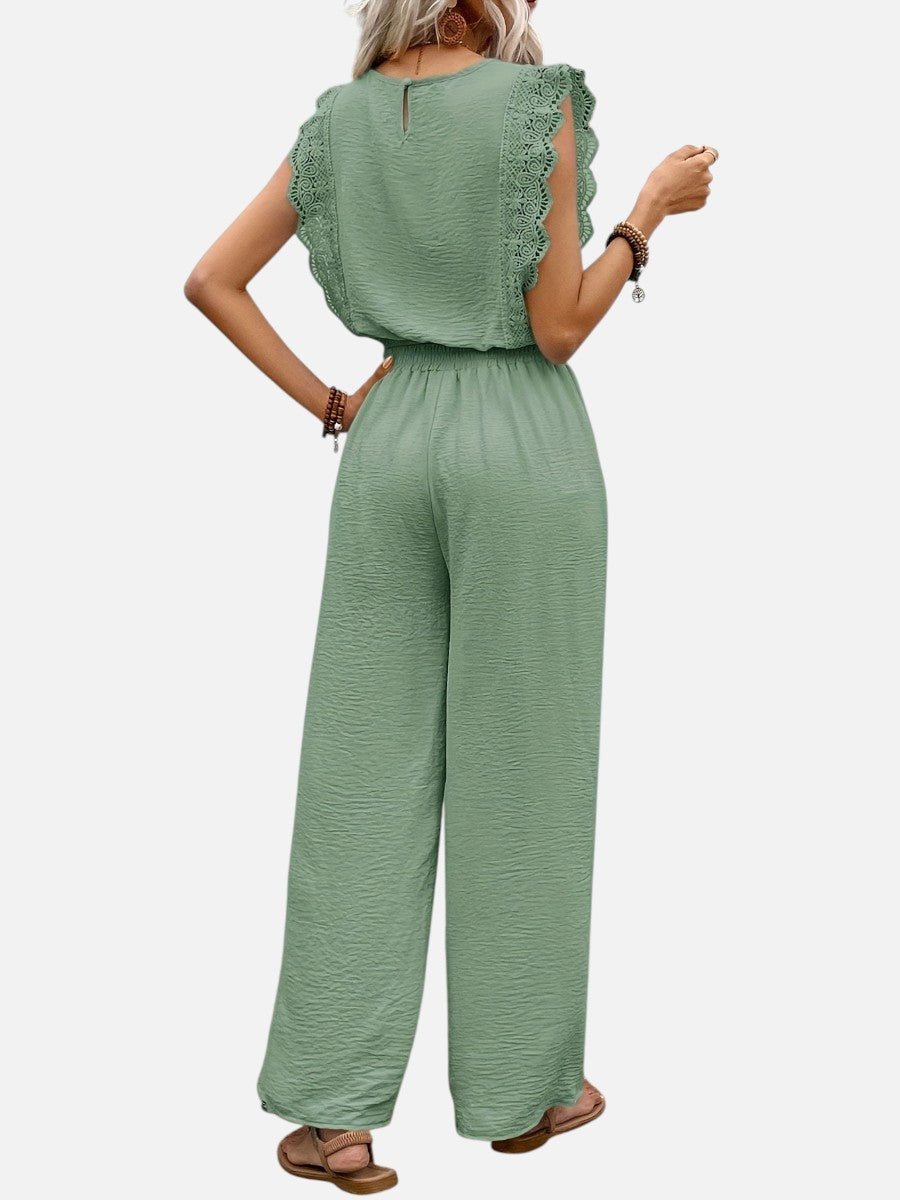 Women's Two-Piece Set with Wide Leg Trousers