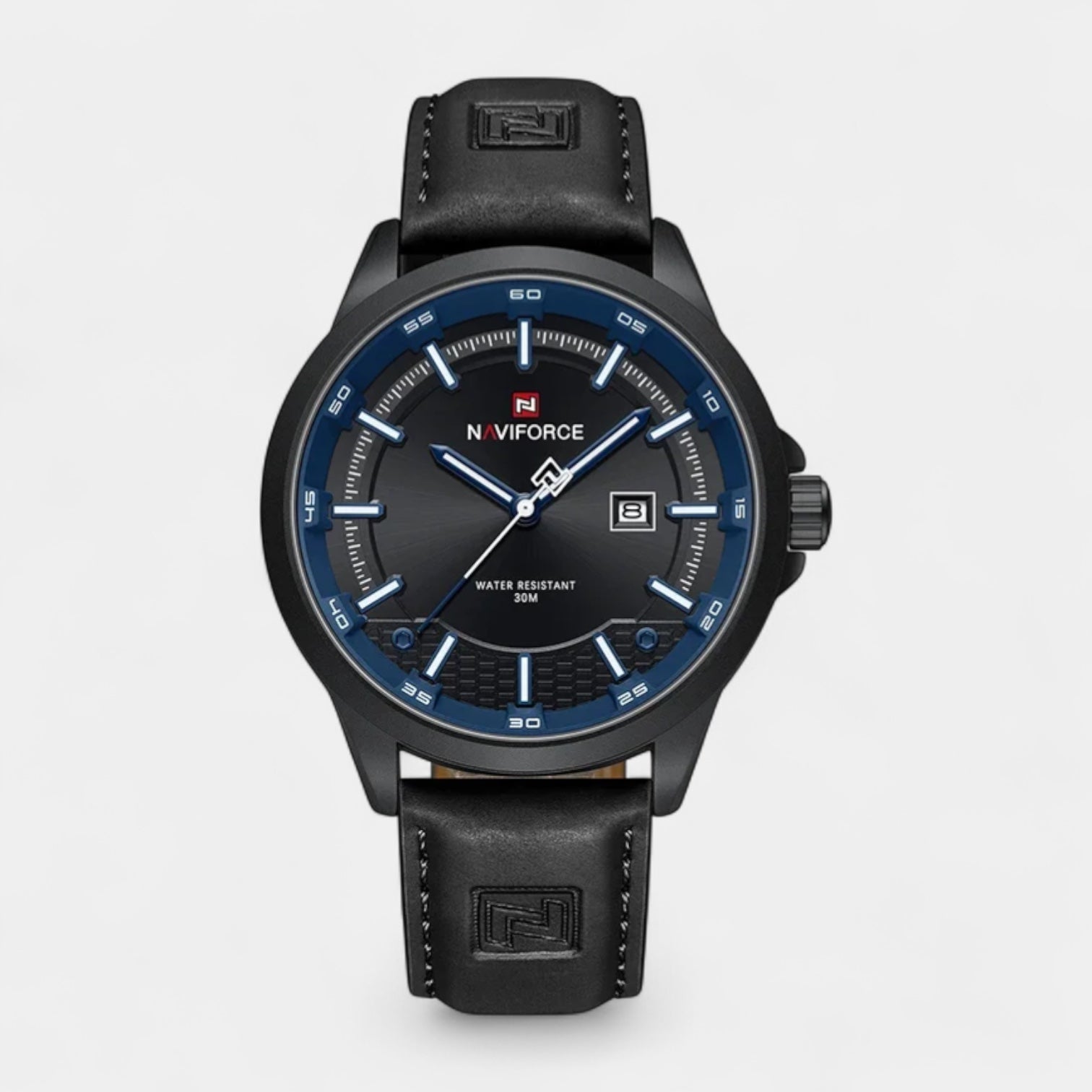Men's Leather Strap Functional Watch