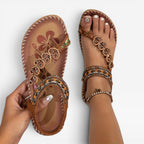 Women's Beaded Slingback Summer Sandals