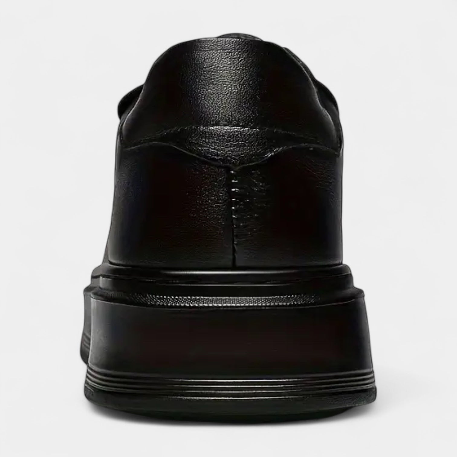All Black Lace-Up Sneakers Vegan Leather for Men