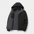 Fleece Lined Hooded Wind Jacket Zip-Up for Men