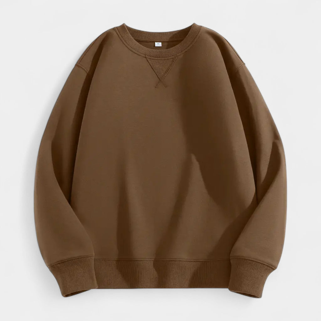 Crew Neck Cotton Blend Sweatshirt Regular Fit for Men