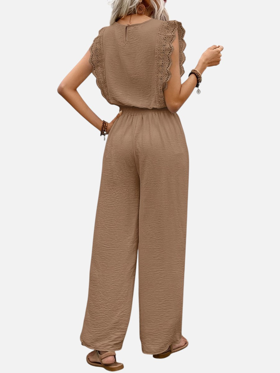 Women's Two-Piece Set with Wide Leg Trousers