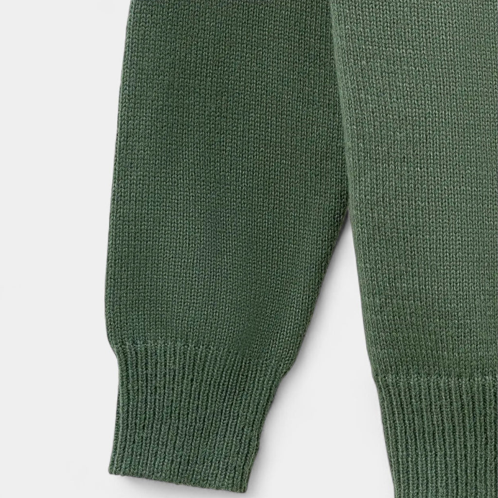Crew Neck Knit Sweater Ribbed Regular Fit for Men