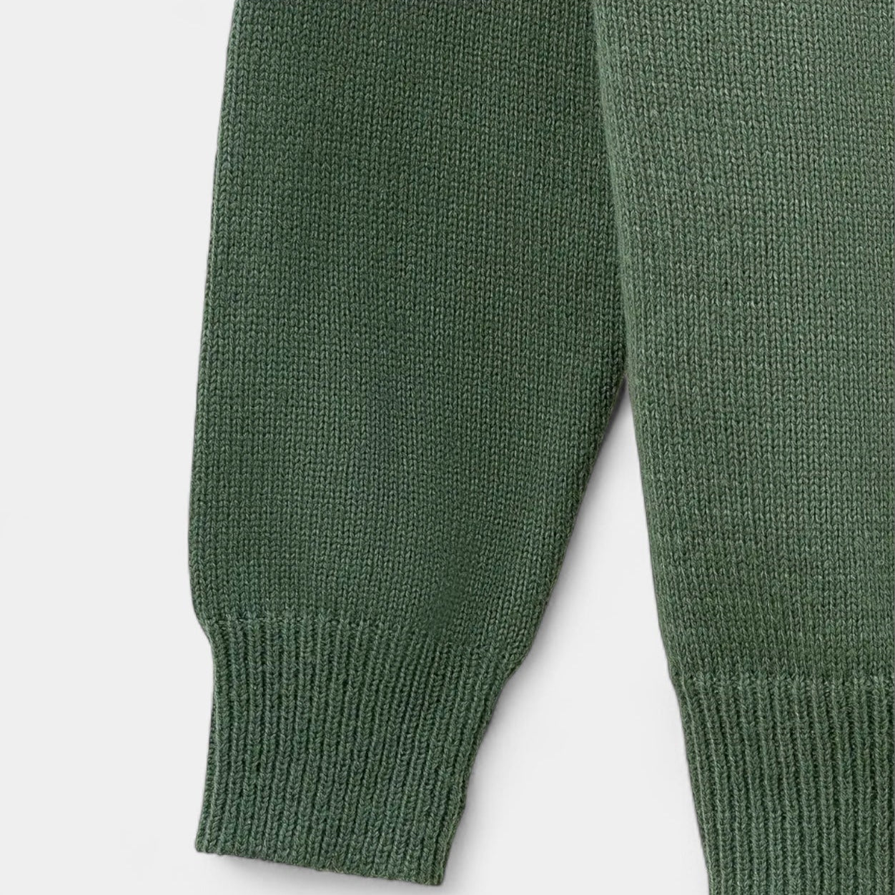 Crew Neck Knit Sweater Ribbed Regular Fit for Men