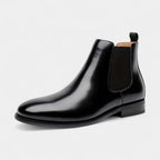 Leather Chelsea Boots Elastic Panel Slip-On for Men
