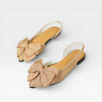 Women's Pointed-Toe Slingback Flats with Bow