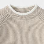 Mock Neck Ribbed Knit Sweater Regular Fit for Men