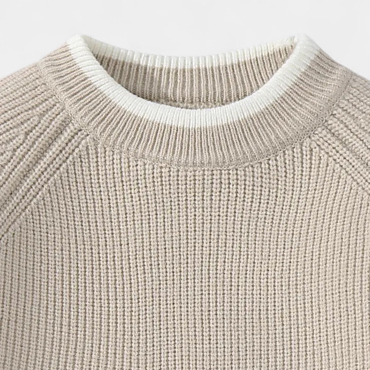 Mock Neck Ribbed Knit Sweater Regular Fit for Men