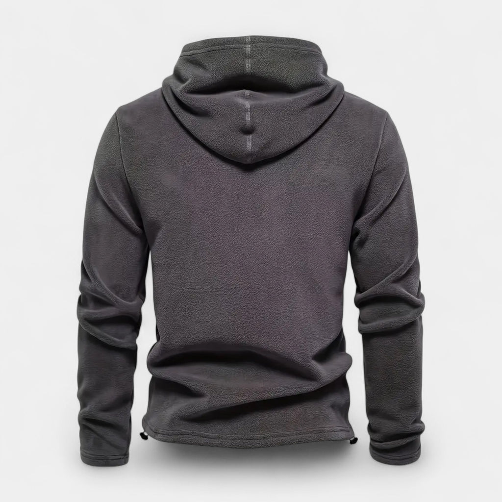 Midweight Fleece Hoodie Drawstring Regular Fit for Men