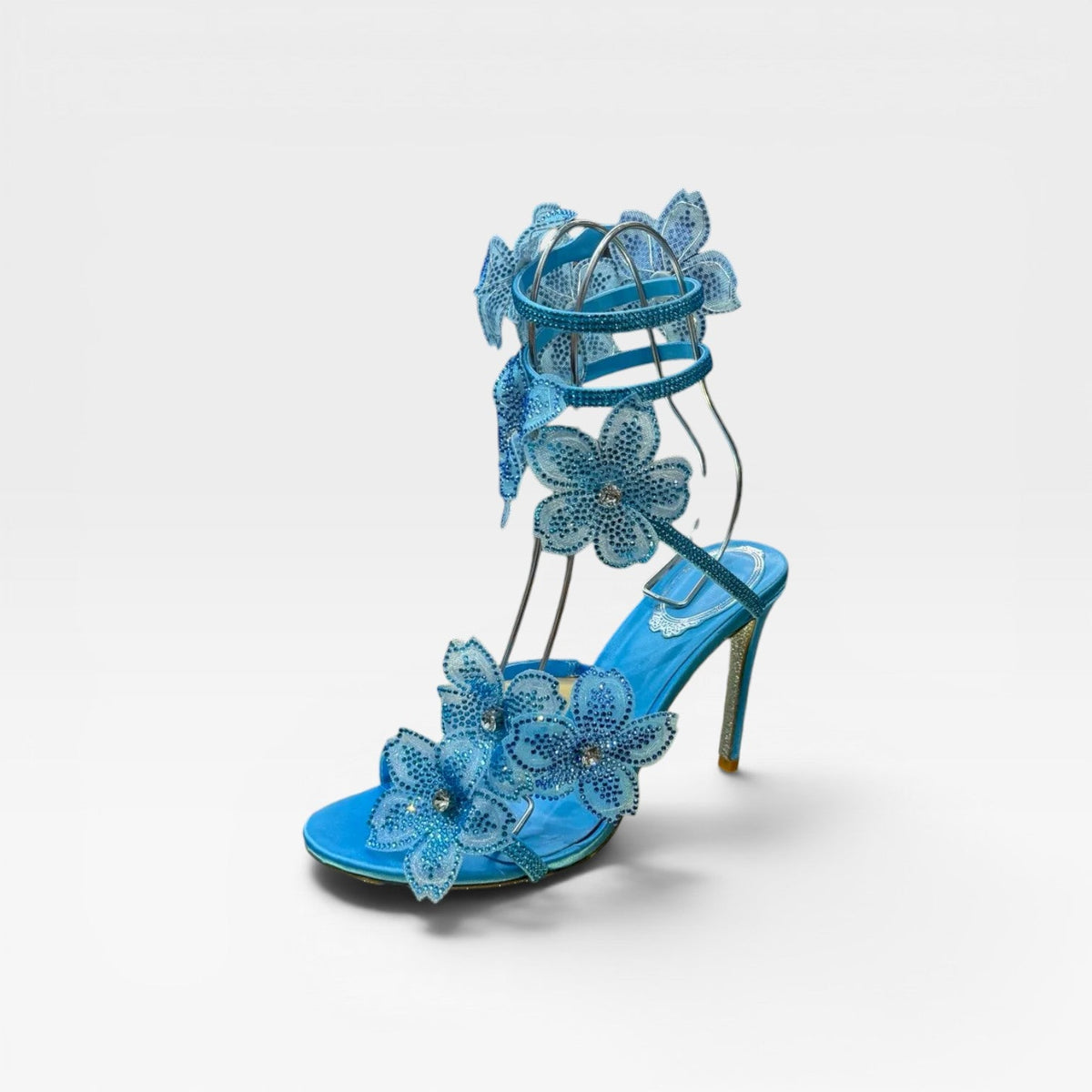 Women's Crystal Orchid Ankle Wrap Sandals