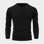 V-Neck Fine-Gauge Knit Sweater Regular Fit for Men