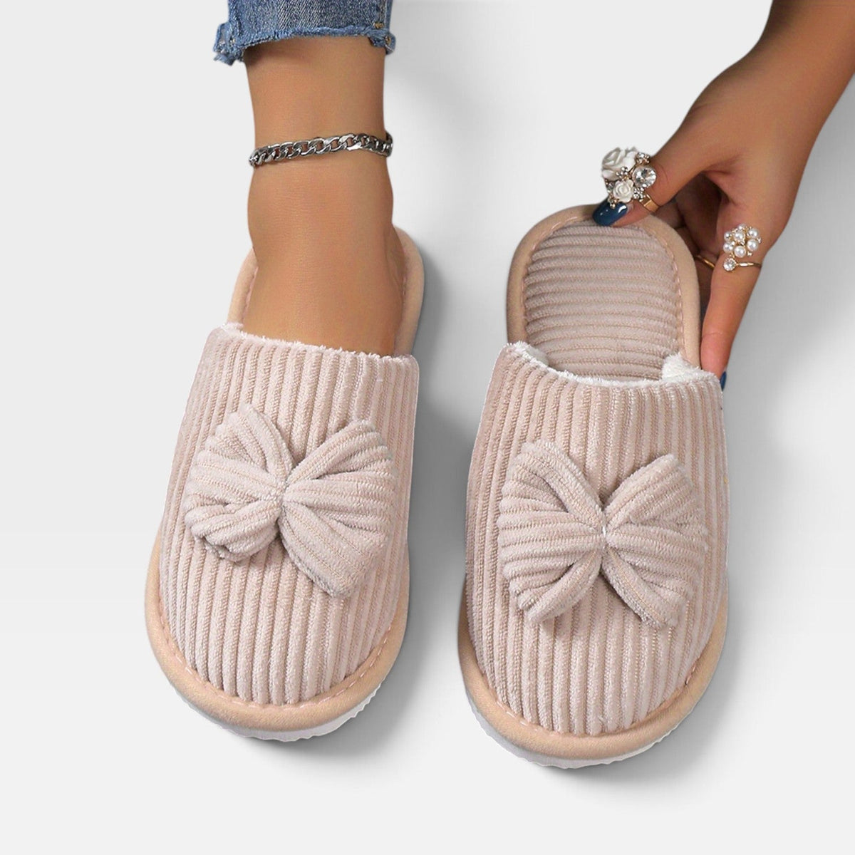 Women's Fleece-Lined Slippers with Cushioned Comfort