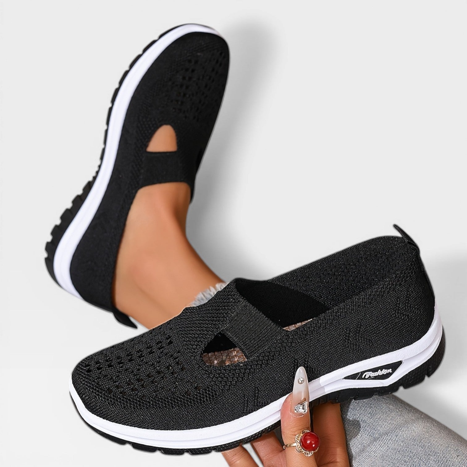 Women's Breathable Slip-On Walking Trainers