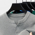 Knit Henley Shirt Long Sleeve Regular Fit for Men