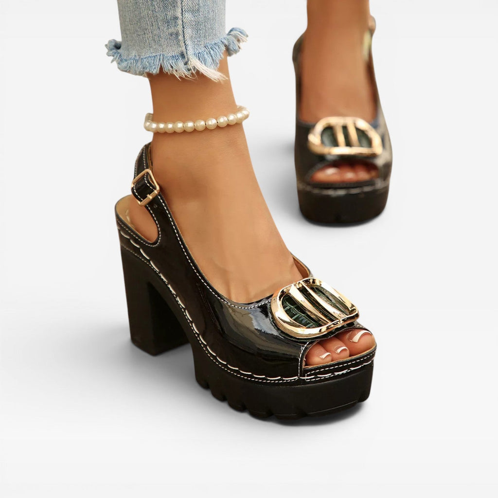 Women's Chunky Platform Buckle Sandals