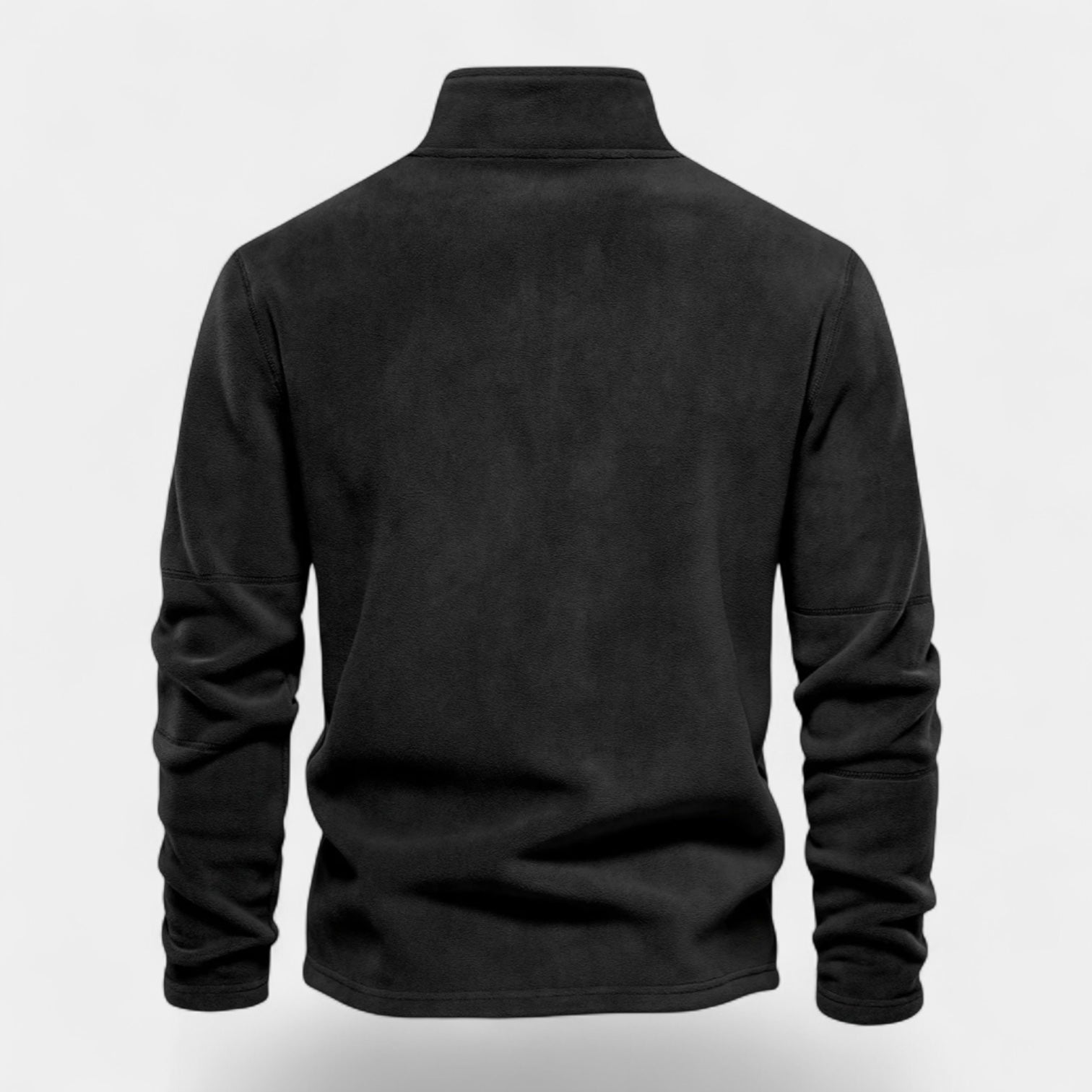 Fleece Half-Zip Sweatshirt High Collar Regular Fit for Men