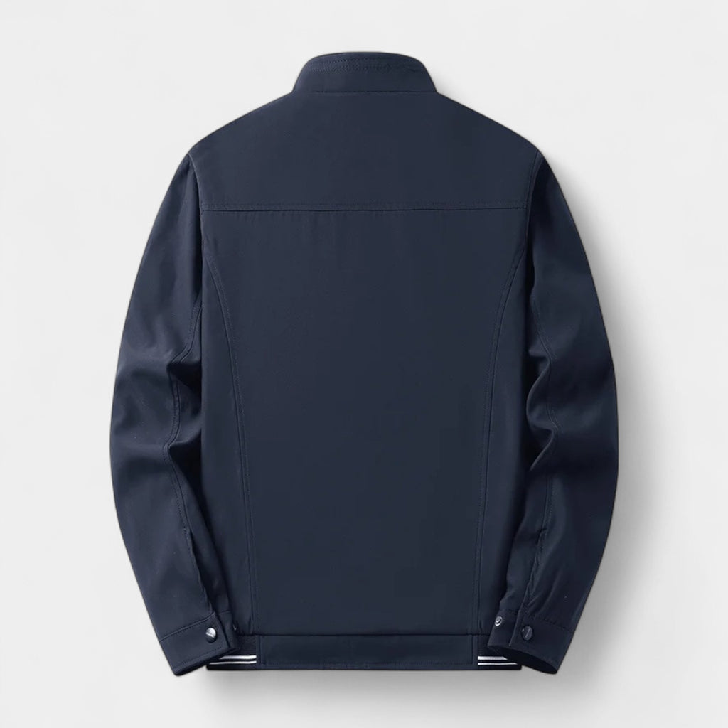 Lightweight Stand Collar Zip-Up Jacket Slim Fit for Men
