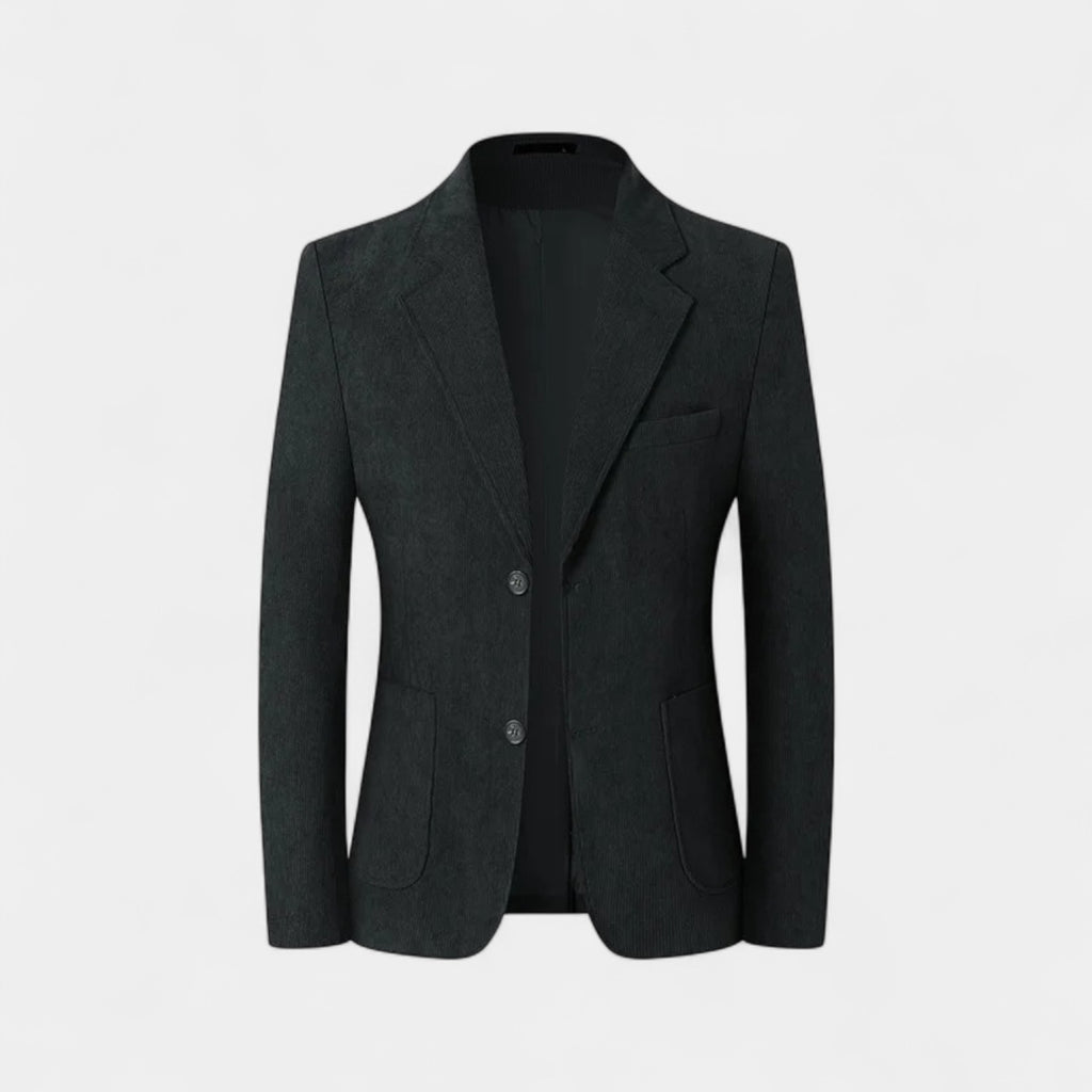 Fine-Wale Corduroy Blazer Slim Fit Notch Lapel for Men