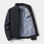 Lightweight Stand Collar Zip-Up Jacket Slim Fit for Men