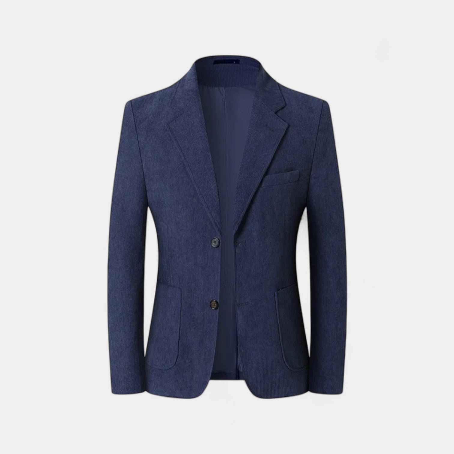 Fine-Wale Corduroy Blazer Slim Fit Notch Lapel for Men