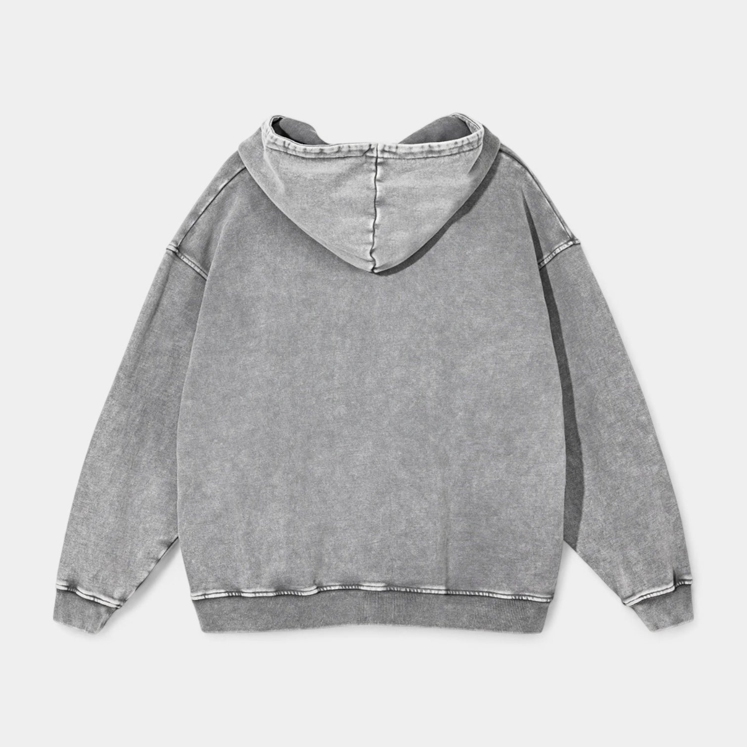 Washed Cotton Blend Hoodie Relaxed Fit for Men