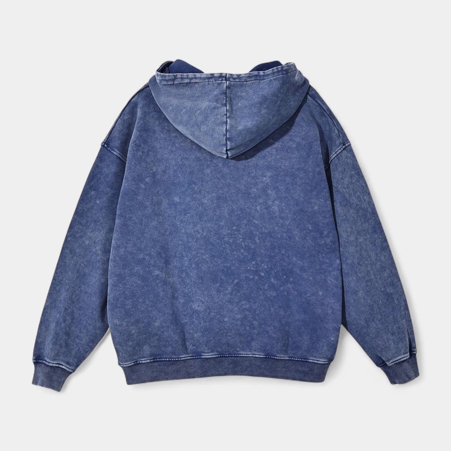 Washed Cotton Blend Hoodie Relaxed Fit for Men