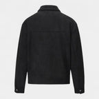 Faux Suede Bomber Jacket Double Zip Regular Fit for Men