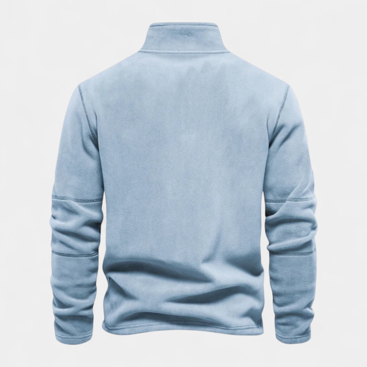Fleece Half-Zip Sweatshirt High Collar Regular Fit for Men